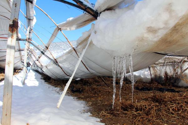 KAR SEYDİKEMER’DE SERALARI YIKTI!