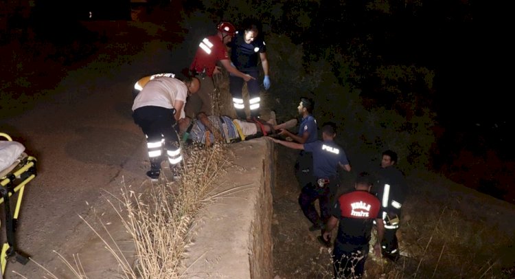 25 METREDEN DERE YATAĞINA DÜŞTÜ…