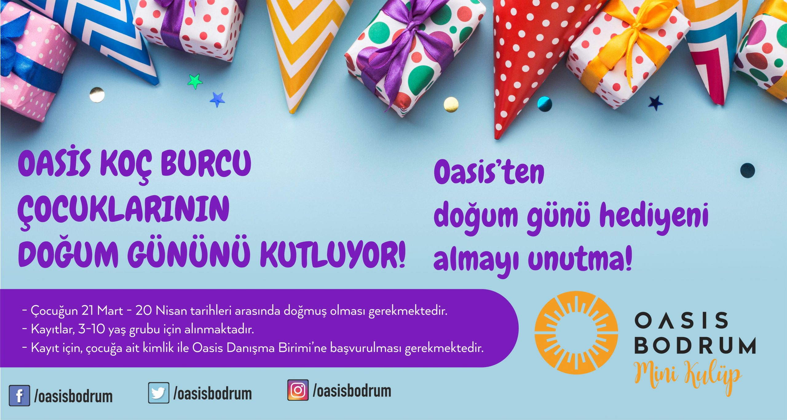Oasis Minik Ziyaretçilerin Doğum Gününü Hediyelerle Kutluyor…