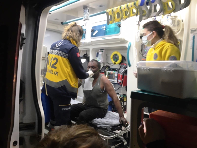 Yangın Nedeniyle Mahsur Kalan Kişi Kurtarıldı…