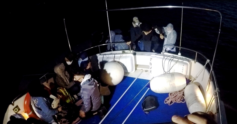 Bodrum Açıklarında Geri İtilen 11 Göçmen Kurtarıldı…