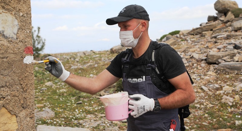 Tarihi Yolun İşaretlemeleri Yapıldı…