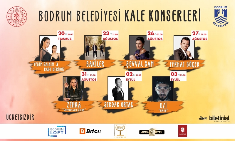 Bodrum Belediyesi Kale Konserleri Başlıyor…