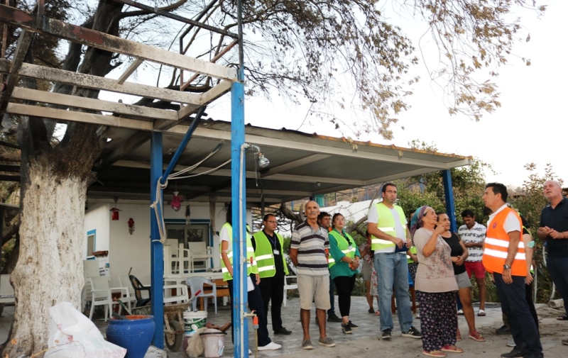 BODRUM BELEDİYESİ HASAR TESPİT KOMİSYONU YANGIN BÖLGESİNDE 10