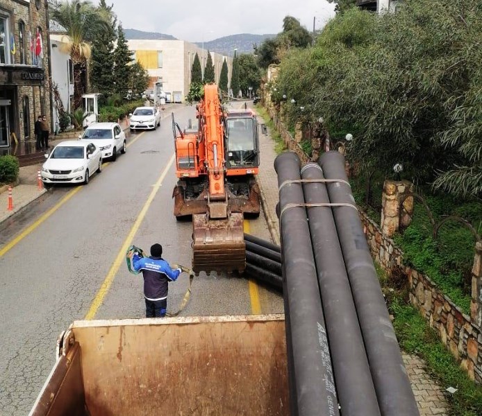 Bodrum Mümtaz Ataman Caddesi’nde 6 bin Metrelik Hat Çalışması Başlatıldı (2)