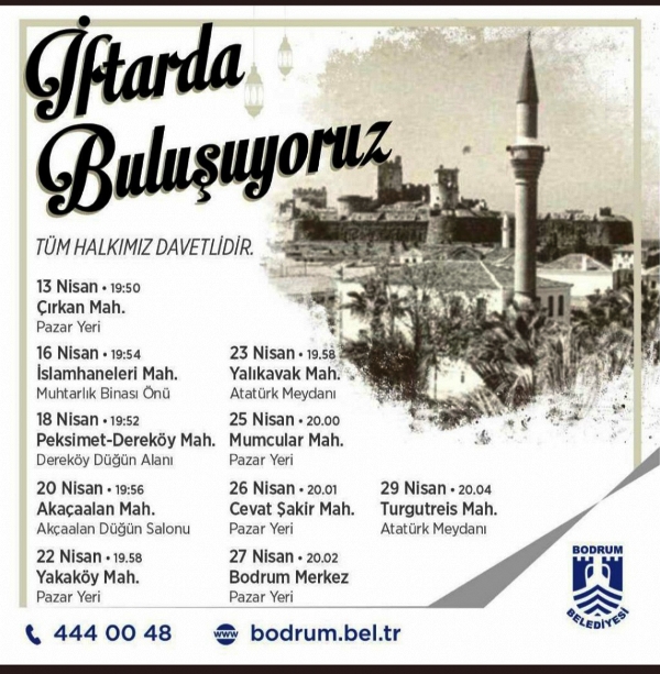 BODRUMDA MAHALLE İFTARLARI BAŞLIYOR