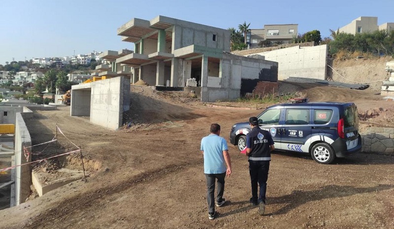 Bodrum Belediyesi Zabıta Ekipleri İnşaat Sahalarını Denetliyor
