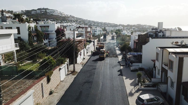 Bodrum’a 9 bin metre sıcak asfalt yapıldı