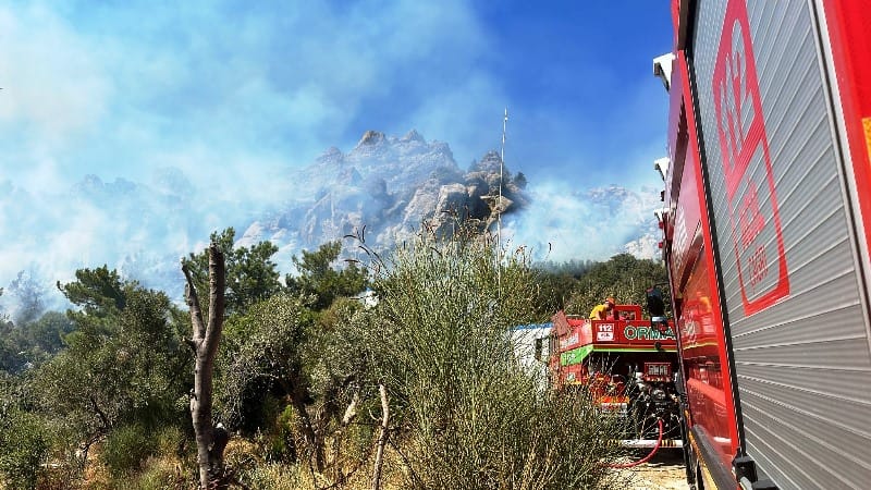 Bodrum’da Çıkan Yangın MUSKİ’nin Arıttığı Su İle Söndürüldü…