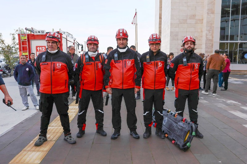 bodrum belediyesi BAKtan hastanede deprem yangin ve tahliye tatbikati 14