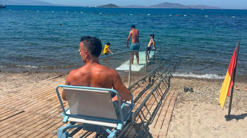 Turgutreis “Engelsiz Plajı Yabancı Turistten Tam Not Aldı