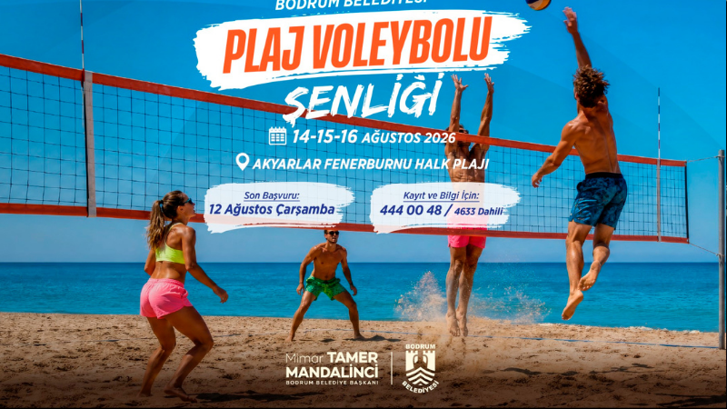 Belediyeden Plaj Voleybolu Şenliği