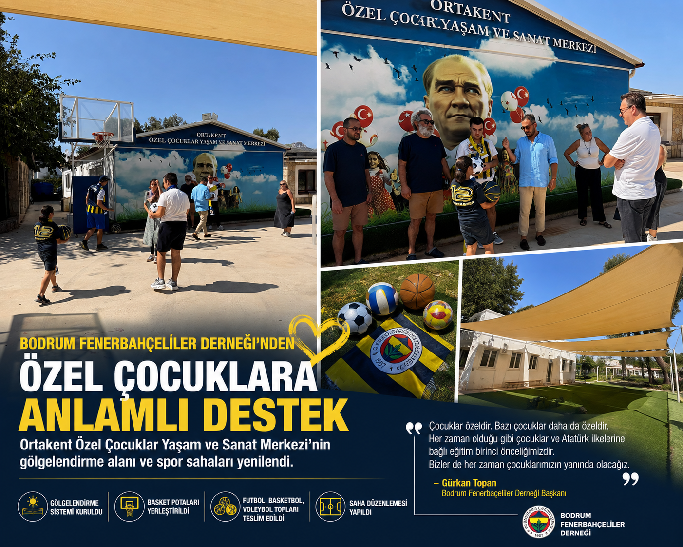 Bodrum Fenerbahçeliler Derneği’nden Özel Çocuklara Anlamlı Destek