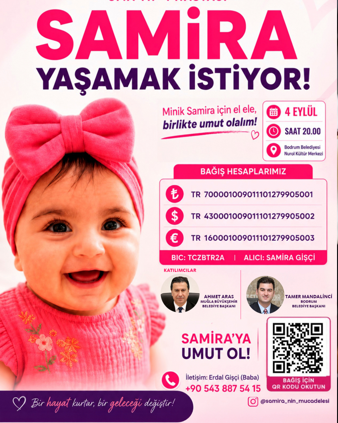 Minik Samira için Dayanışma Yayını Düzenlenecek