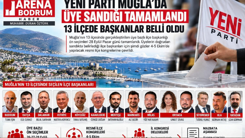 Yeni Parti Muğla’da Üye Sandığı Tamamlandı…