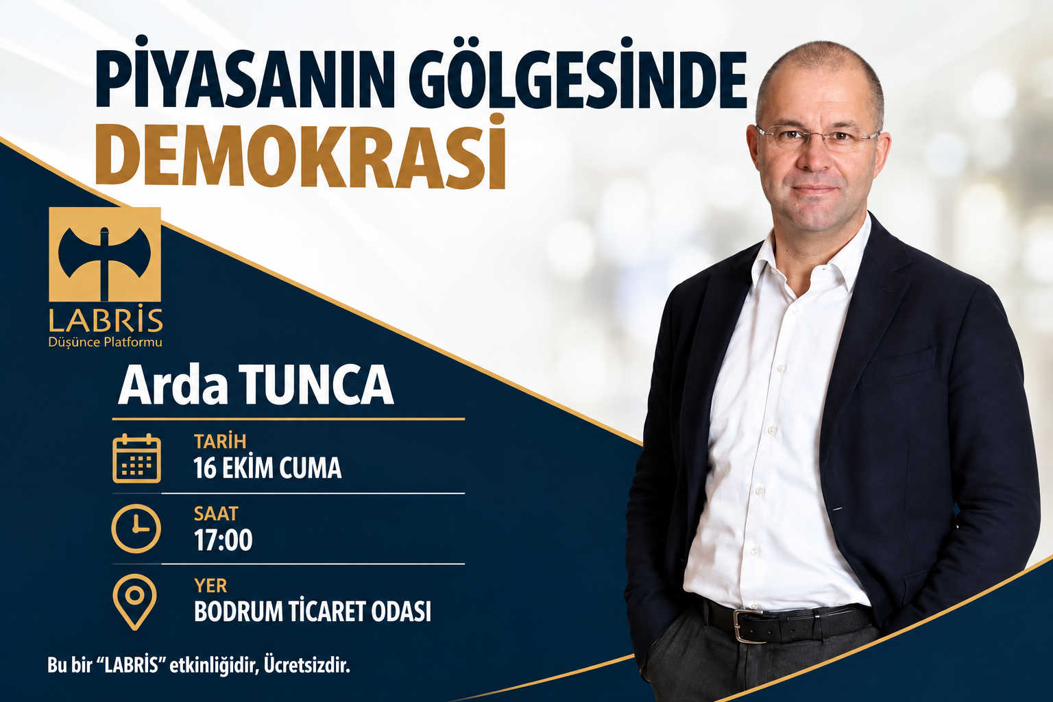 Arda Tunca, Bodrum’da Piyasa ve Demokrasi İlişkisini Ele Alacak